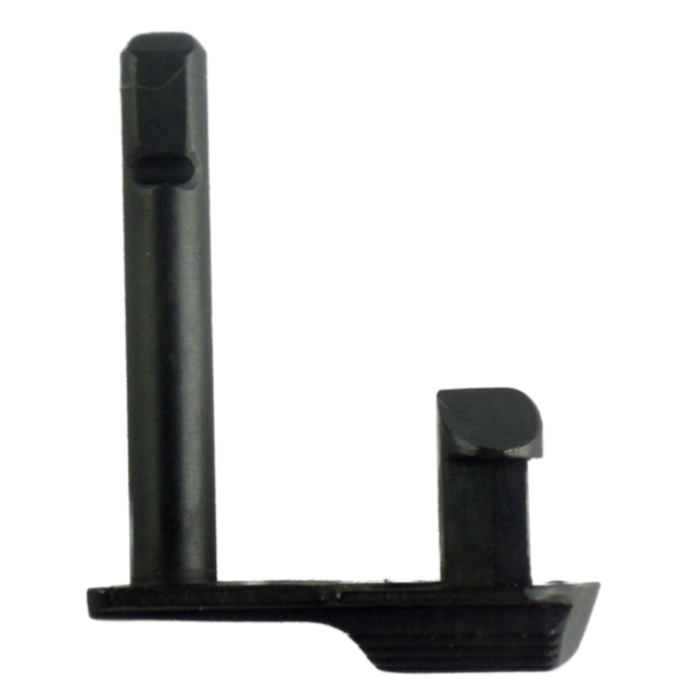 The product, SLIDE STOP PCR, a black metallic lever featuring a long vertical stem and a shorter horizontal piece, is displayed against a white background.