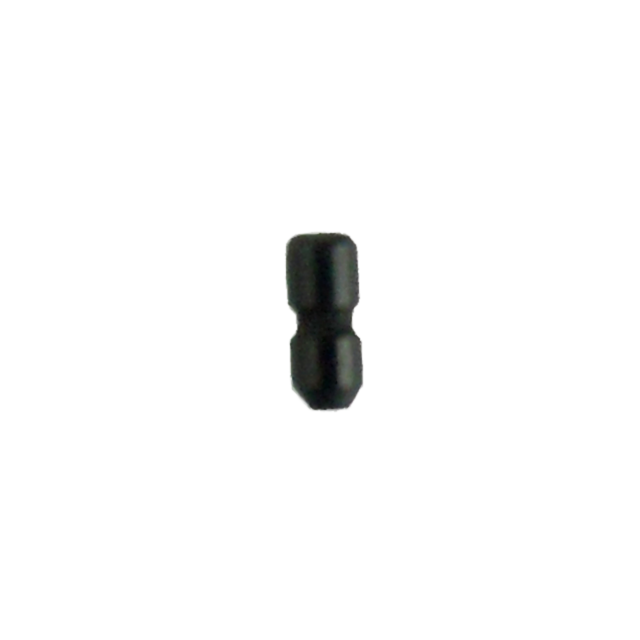 A small black cylindrical object with a contoured middle section, identified as the SLIDE STOP SPRING PIN 75/85, is centered against a plain white background.