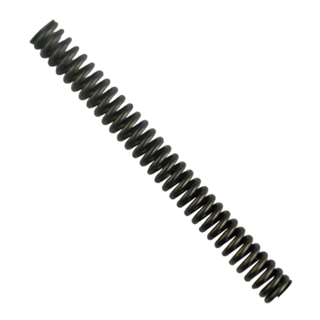 The MAIN SPRING 75/85 (FACTORY) is depicted against a white background, showcasing its tightly wound circular loops extending diagonally from the bottom left to the top right of the image.