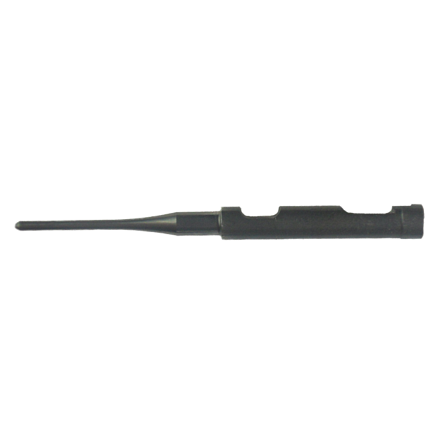 The FIRING PIN "B" STYLE is a black metal punch tool featuring a cylindrical handle and a tapered tip, commonly used in maintaining gun parts such as firing pins.