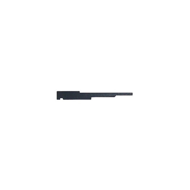 The ADAPTER EJECTOR KADET is a slim, black, elongated metal tool with a flat design and a notched tip on one end, making it ideal for precise ejection tasks.