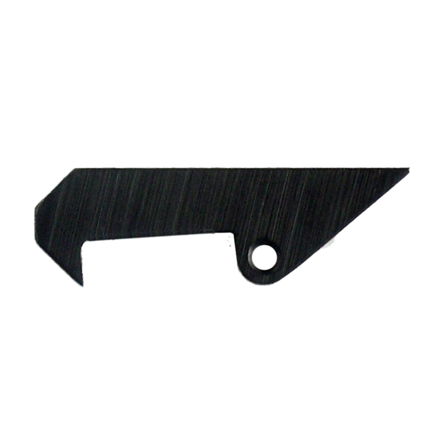 The EXTRACTOR KADET is a streamlined black metal multi-tool with an elongated design, equipped with a flathead screwdriver tip, a bottle opener, and a small attachment hole.