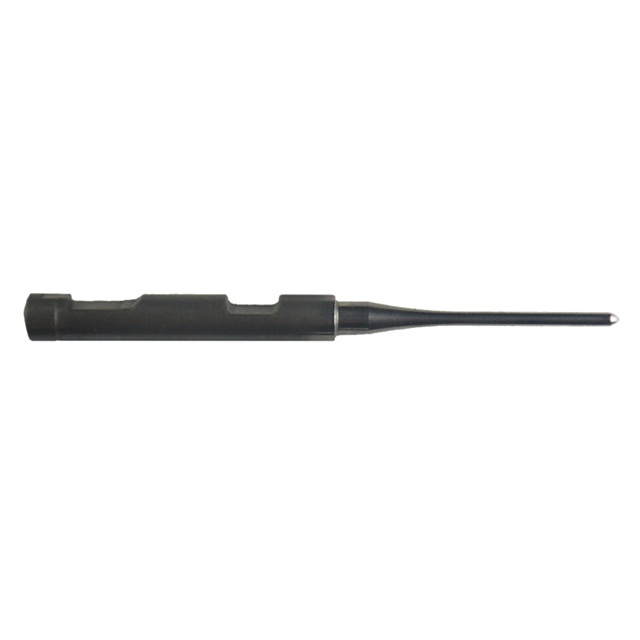 The FIRING PIN 97 is a black precision metal tool featuring a long, thin, pointed tip, specifically designed for intricate and detailed work in firearm accessories, shown isolated on a white background.