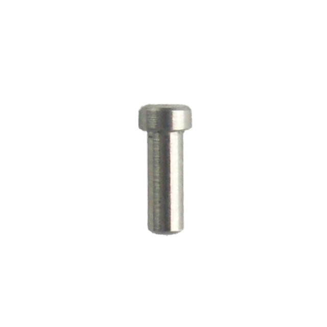 A LOADED CHAMBER INDICATOR CZ 97, featuring a cylindrical metal body and a hexagonal head, stands upright against a plain background, evoking the components used in sophisticated firearms like the CZ 97.