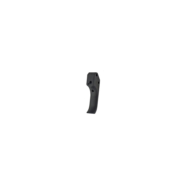The TRIGGER TAC SPORT/IPSC, a black curved metallic component with multiple holes, is displayed against a white background, suitable for TAC SPORT applications or IPSC training.