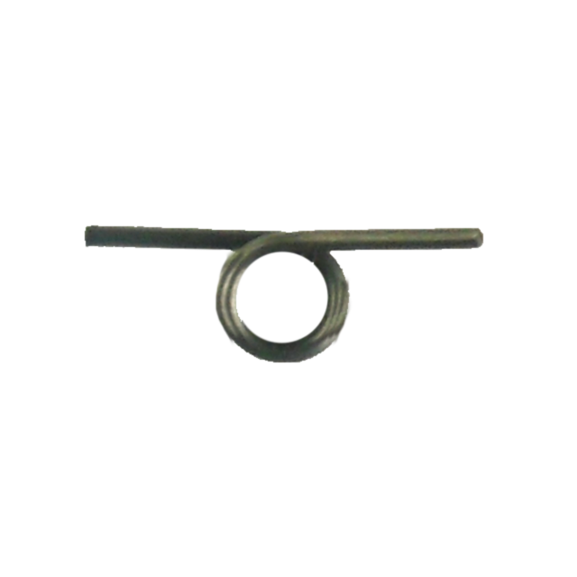 The TRIGGER SPRING TAC SPORT features a metal coil spring design with a circular loop at its center and two straight extensions pointing in opposite directions, exuding the sleek essence of Tac Sport style against a plain white background.