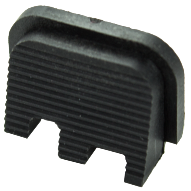 The SLIDE COVER P-10 is a small, rectangular black rubber accessory with ridged surfaces and two notches at the bottom, designed to serve as a protective dust plug for electronic devices. It perfectly safeguards your P-10 or similar gadgets from unwanted