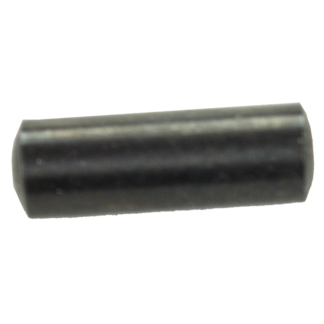 A TRIGGER BAR PIN P-10, cylindrical and metallic, rests horizontally against a plain white background. Its surface is smooth and slightly reflective.