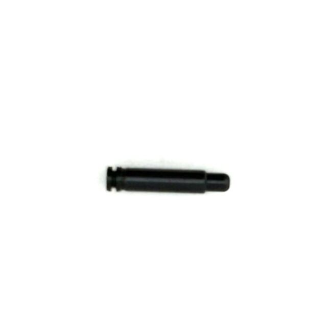 The SLIDE RETAINING PIN P-10 MICRO is a small, black cylindrical pin with a rounded end and a grooved ring near the opposite end, shown against a plain white background.