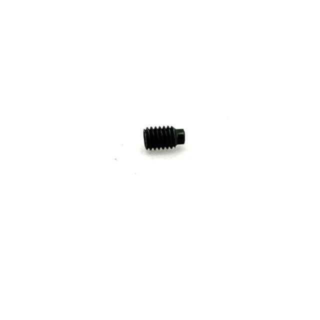 A REAR SIGHT SCREW M3X5 P-10 MICRO, small and black with a hex socket head, is shown on a plain white background.