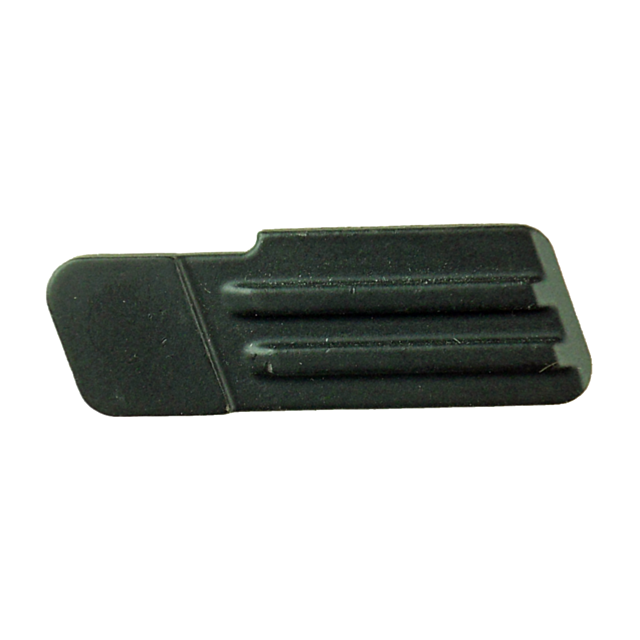 A black plastic lever with ridges across its surface, likely a switch or button component, similar to the robust SLIDE STOP P-07/P-09 design.