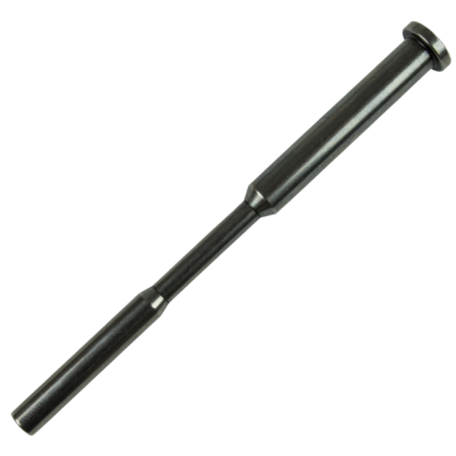 The RECOIL SPRING GUIDE STEEL CZUB SP-01 is designed for mechanical assembly or fastening, featuring a cylindrical shaft with ends slightly broader than the middle. It is perfectly suited for use in models such as the CZUB SP-01.