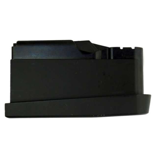 Close-up of a black MAG CZ 550 .300 WM 3RD, designed for compatibility with the CZ 550, lying on its side against a white background.