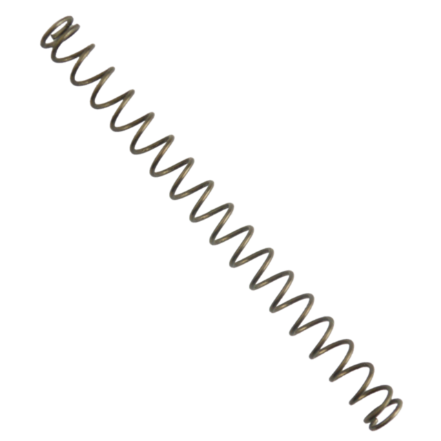 The 20LB RECOIL SPRING 75/85 COMPACT is gracefully coiled and showcased diagonally on a white background, specifically designed for the 75/85 Compact series.