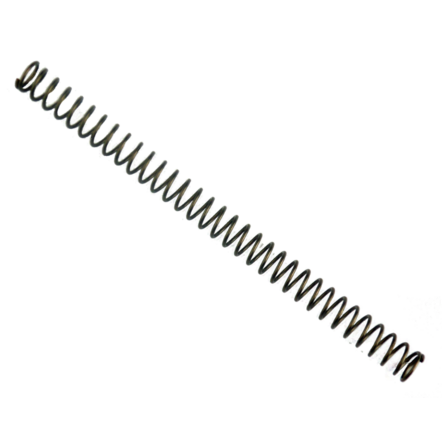 A detailed image of the 11LB RECOIL SPRING 75/85 FULL SIZE showcased on a white background, stretching diagonally from the bottom left to the top right corner of the frame. The spring features tight, evenly spaced coils that mirror the intricate design ch