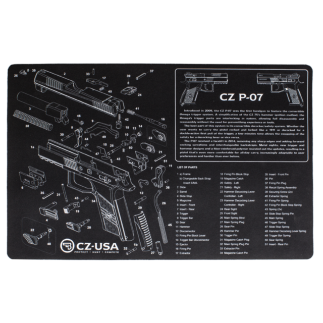 CZ-USA PISTOL CLEANING MAT- P-07