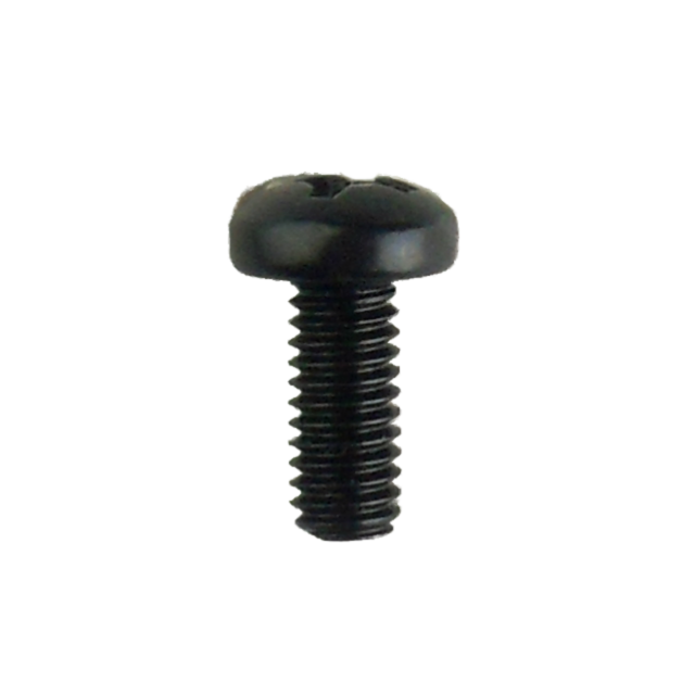 A detailed image of the GRIP SCREW 75/85/97/83/DWX FULL SIZE, showcasing its black color, round head, and Phillips drive. The screw is depicted with a threaded shaft and slightly domed head against a plain white background.