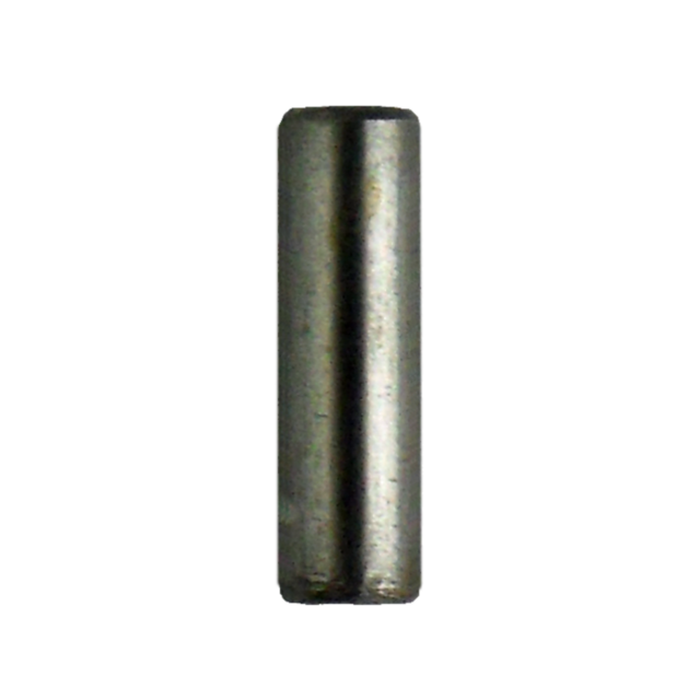 A sleek cylindrical metal dowel pin with a smooth, shiny surface stands upright against a plain white background, resembling the 512 MAG HOUSING INSERT PIN used for precision assembly.