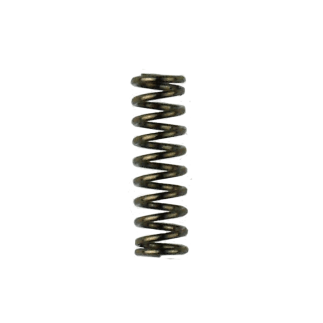 A 550 CATCH PLUNGER SPRING stands vertically against a pristine white background, showcasing its precise craftsmanship.