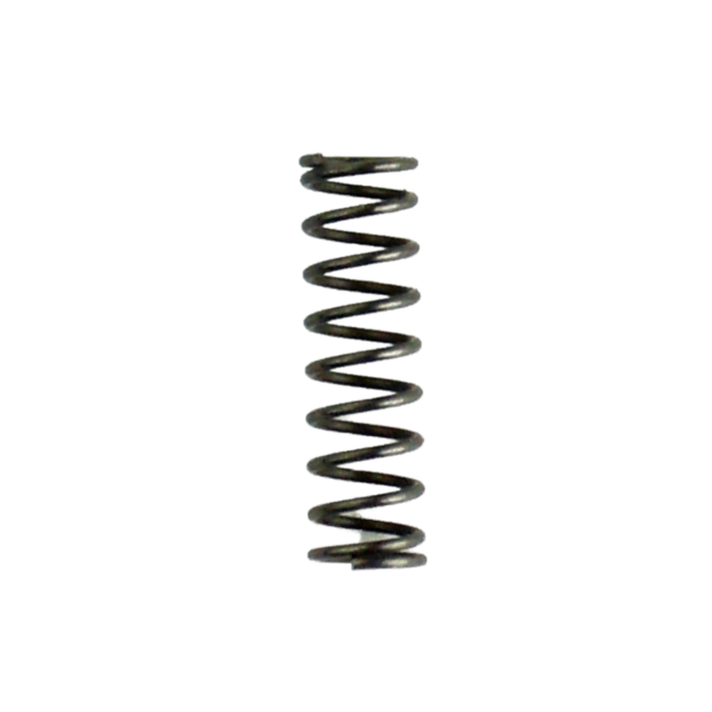 A close-up image of the EXTRACTOR SPRING P-07/P-09. The spring is vertically aligned, slightly compressed, and appears to be made of a dark metallic material. The plain background highlights the helical structure of the spring.