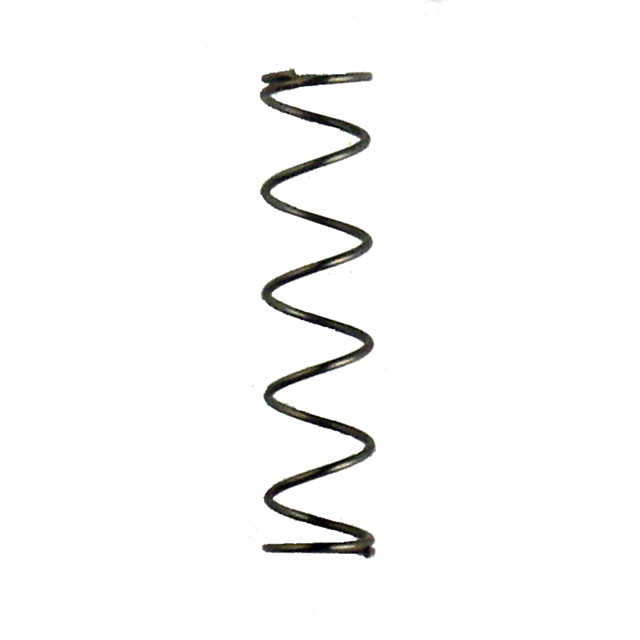 A slender, coiled 512 DISCONNECTOR SPRING displayed against a plain backdrop, showing a slightly stretched and elongated zigzag form.