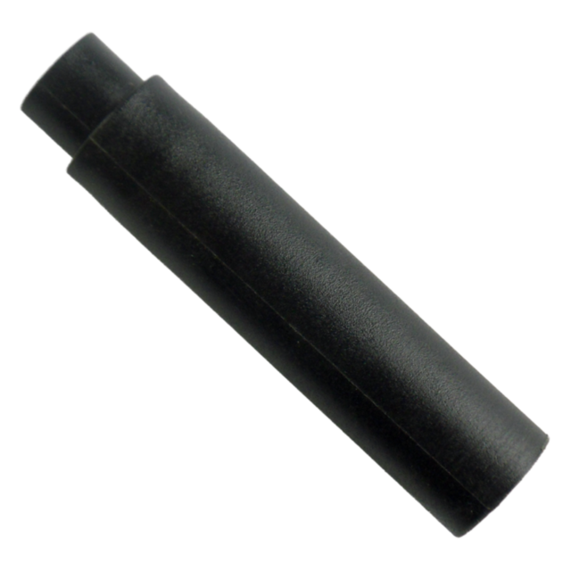 The RECOIL SPRING HOUSING SLEEVE TAC SPORT is a black cylindrical component, resembling a piece of equipment or tool, with a slightly textured surface. Its design includes a narrower section at one end and it is displayed isolated on a white background.