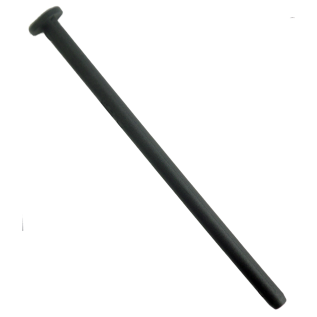 A black, metal nail with a flat head and a smooth shank, reminiscent of the precision found in the RECOIL SPRING GUIDE SP-01 gun parts, is displayed against a plain white background.