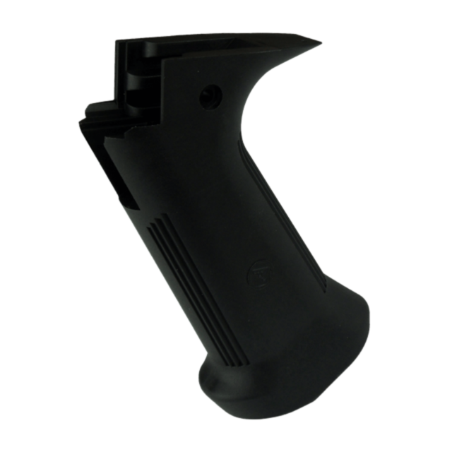 Introducing the PISTOL GRIP EVO BLACK, an ergonomic vertical foregrip perfect for your firearm. Crafted with a textured surface to enhance grip and control, this accessory ensures precision handling every time.