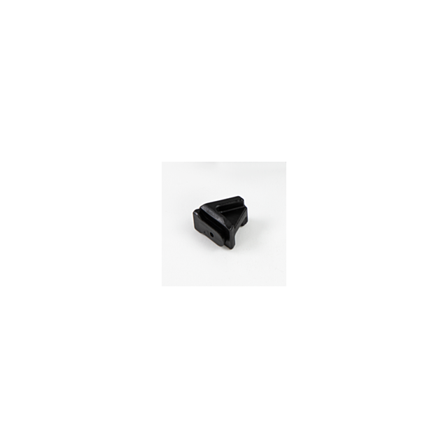 The DEFLECTOR BREN 2 is a small triangular black plastic bracket with a hole on one side, set against a white background.
