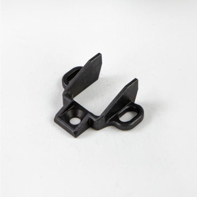 A compact, black, metal FRONT SWIVEL 805 AND BREN 2 bracket with two vertical prongs and two looped holes is displayed against a white background, embodying the meticulous engineering typical of Bren 2 designs.