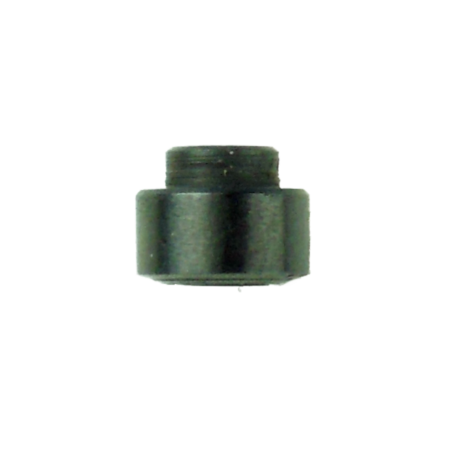 Against a white background lies a small, cylindrical black metal object with a threaded top, resembling the TRIGGER BAR DISCONNECTOR P-07/P-09 .242", integral to mechanisms like the trigger bar or disconnector assembly.