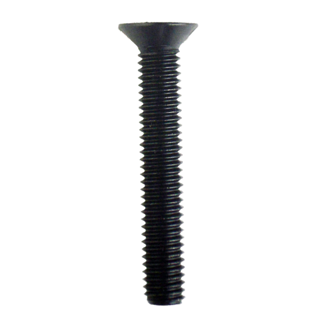 Illustration of the 455 REAR ACTION SCREW, featuring a black metal screw with a flat head and threaded body, on a white background.