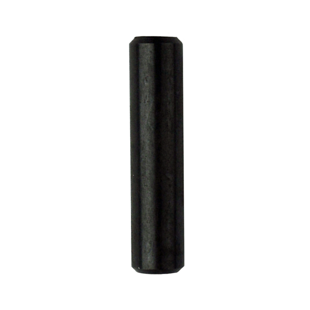 A close-up of the 512 TAKE DOWN PIN, a black cylindrical dowel pin against a white background, featuring smooth, rounded ends and a uniform shape.
