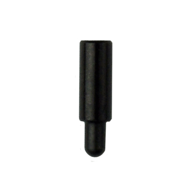 The product "512 TRIGGER SAFETY PIN" is black, features a cylindrical shape with a stepped design and a rounded tip, and is positioned vertically against a white background.