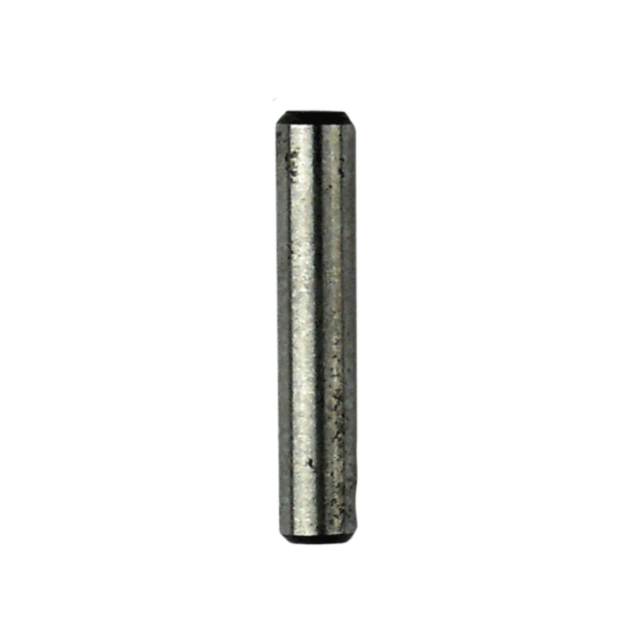 A metallic cylindrical 455 SEAR PIN with a shiny surface stands vertically against a plain, shadowless background. The pin features a uniform width and slightly reflective texture.