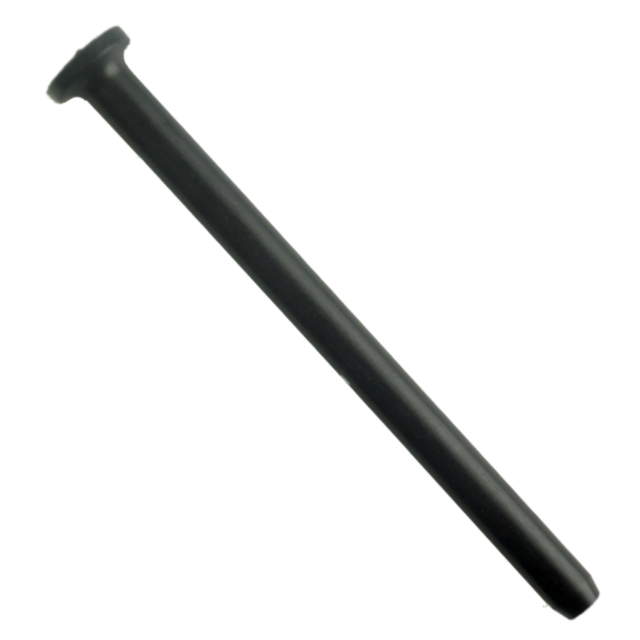An aluminum RECOIL SPRING GUIDE ALUM COMPACT/97 with a smooth, elongated shaft is isolated on a white background.