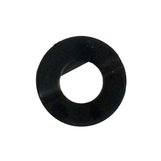 A TRIGGER SPRING WASHER 452/455, featuring a black disc with a circular hole in the center, set against a plain white background.