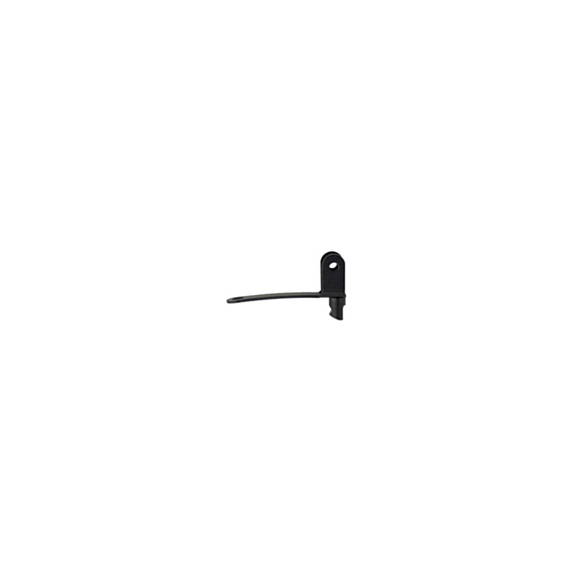 The 513 SEAR, a black metal bracket, is designed with a long, narrow arm that includes a circular hole at each end. This makes it perfect for mounting or securing tasks. The product's robust design ensures its indispensable role in a wide range of applica