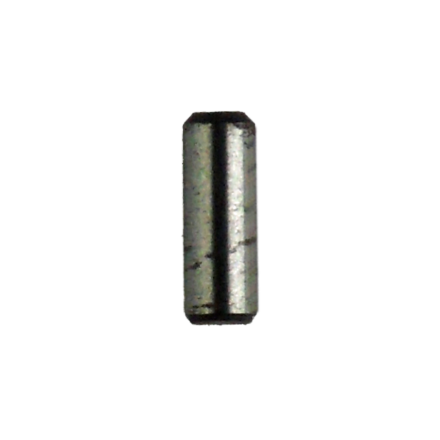 A detailed view of an EJECTOR PIN 550, a metallic cylindrical component with a polished surface, set vertically to highlight subtle scratches and marks. Photographed against a plain white background, its precision-engineered design stands out.
