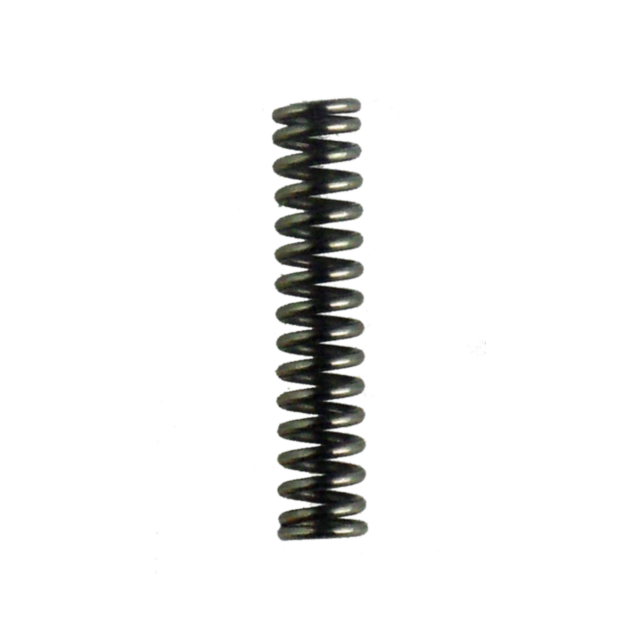 A close-up image of a metallic coil spring stands upright against a plain white background, labeled as SEAR SPRING 527. The spring appears tightly coiled and uniformly spaced.