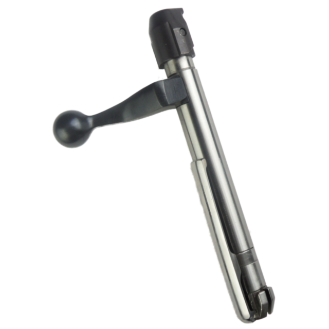 The BOLT COMPLETE CZ 527 .204,222,223,221,17 REM is renowned for its precision and features a bolt action mechanism with a cylindrical metal rod and curved handle for manual operation. It is compatible with the .204 Remington cartridge among others, ensur