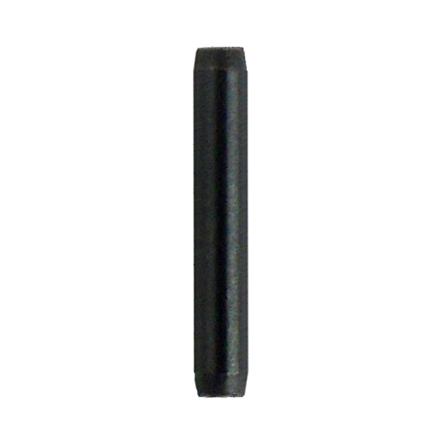 A 550 FIXED FLOORPLATE PIN, featuring a black cylindrical shape with rounded ends, stands vertically against a pristine white background.