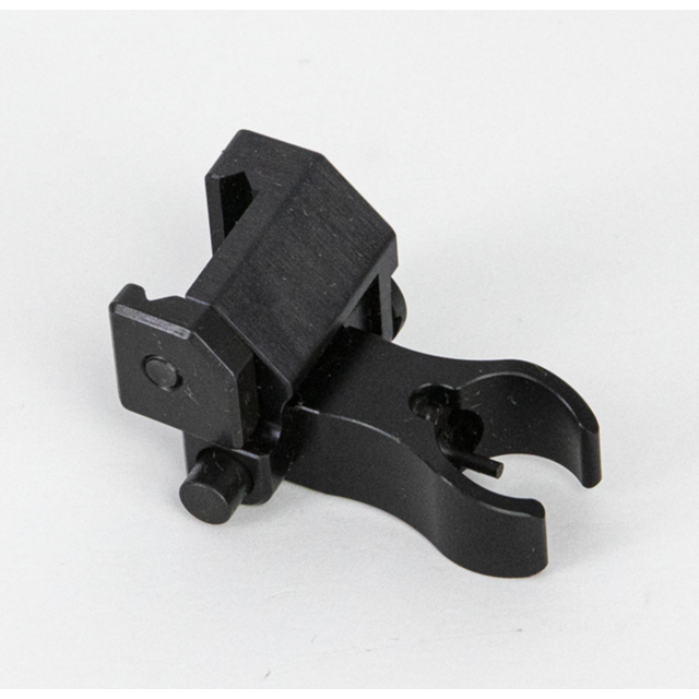 FRONT SIGHT - FLIP UP BREN 2 featuring a black metal design with a U-shaped base and a rectangular top, displayed on a plain white background.