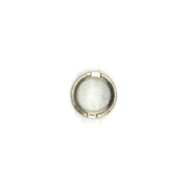 The BARREL NUT SMALL FRAME BLUED 2 SLOT is a small, metallic, circular ring with a slight gap, displayed against a plain white background.
