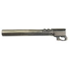 The BARREL TACTICAL SPORT 9MM features a cylindrical design with a rectangular attachment on one end, complete with grooves near the attachment for improved grip. Its worn surface indicates frequent use or age.